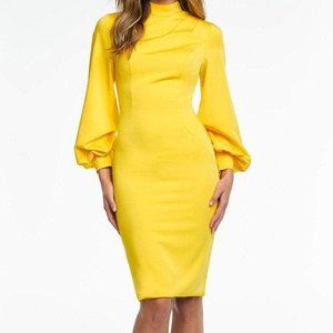 Ashley Lauren Prom Dress Yellow In Size 2